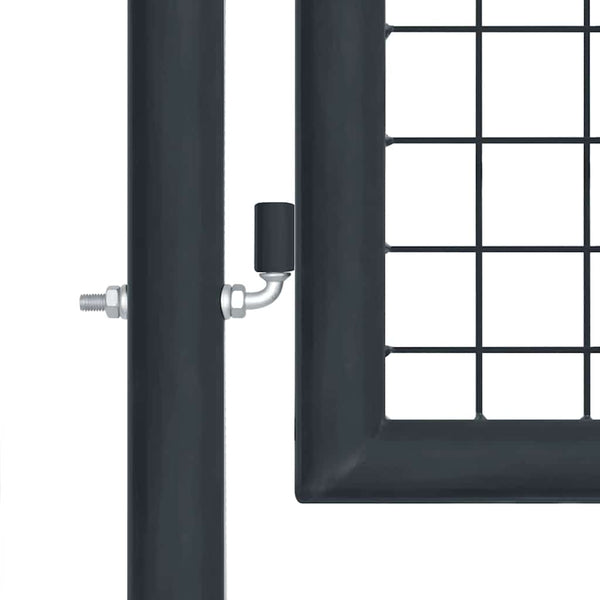 vidaXL Mesh Garden Gate Galvanized Steel 400 x 100 cm Grey