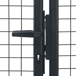 vidaXL Mesh Garden Gate Galvanized Steel 400 x 100 cm Grey