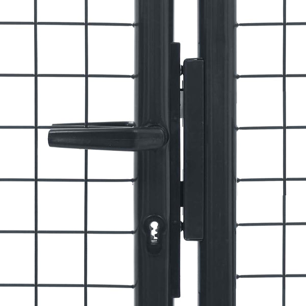 vidaXL Mesh Garden Gate Galvanized Steel 400 x 100 cm Grey