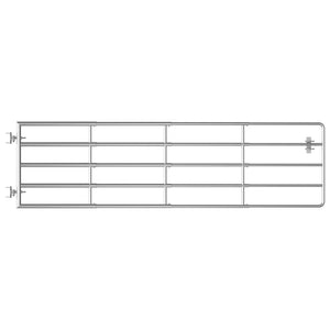 vidaXL 5-Bar Steel Pasture Gate (115-300) x 90 cm Silver