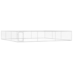 vidaXL Outdoor Dog Kennel Galvanized Steel 6 x 6 x 1 m