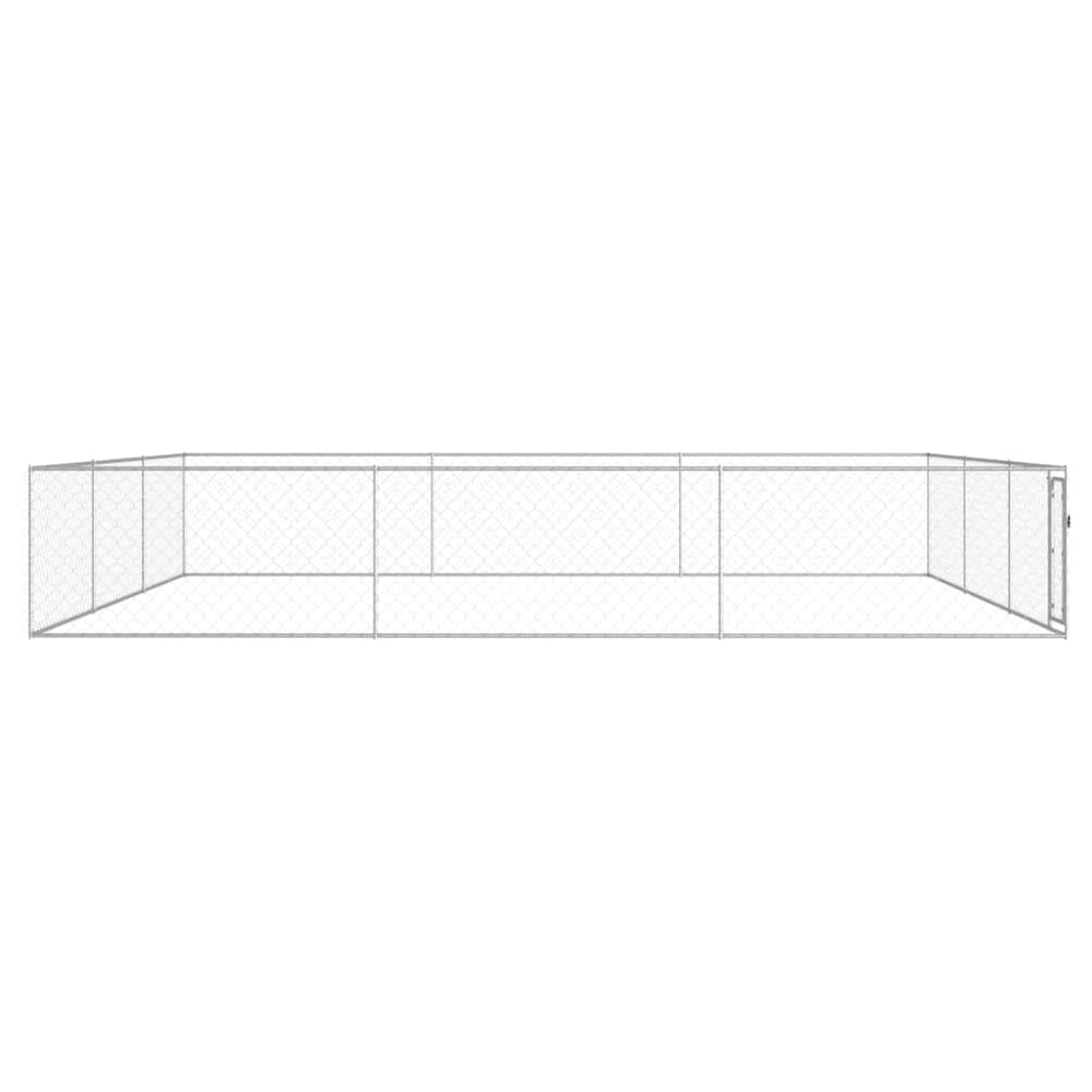 vidaXL Outdoor Dog Kennel Galvanized Steel 6 x 6 x 1 m