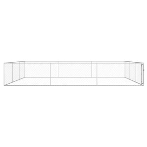 vidaXL Outdoor Dog Kennel Galvanized Steel 6 x 6 x 1 m