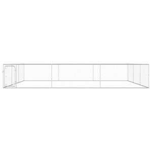 vidaXL Outdoor Dog Kennel Galvanized Steel 6 x 6 x 1 m