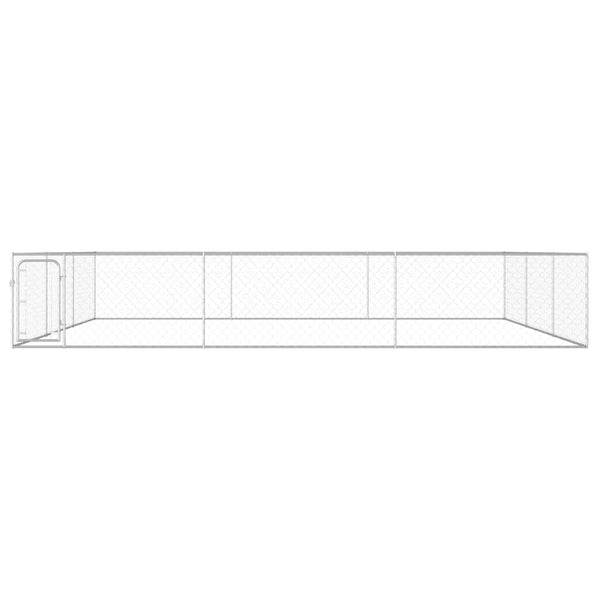 vidaXL Outdoor Dog Kennel Galvanized Steel 6 x 6 x 1 m