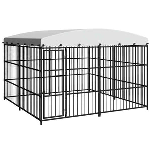 vidaXL Outdoor Dog Kennel with Roof 300x300x210 cm