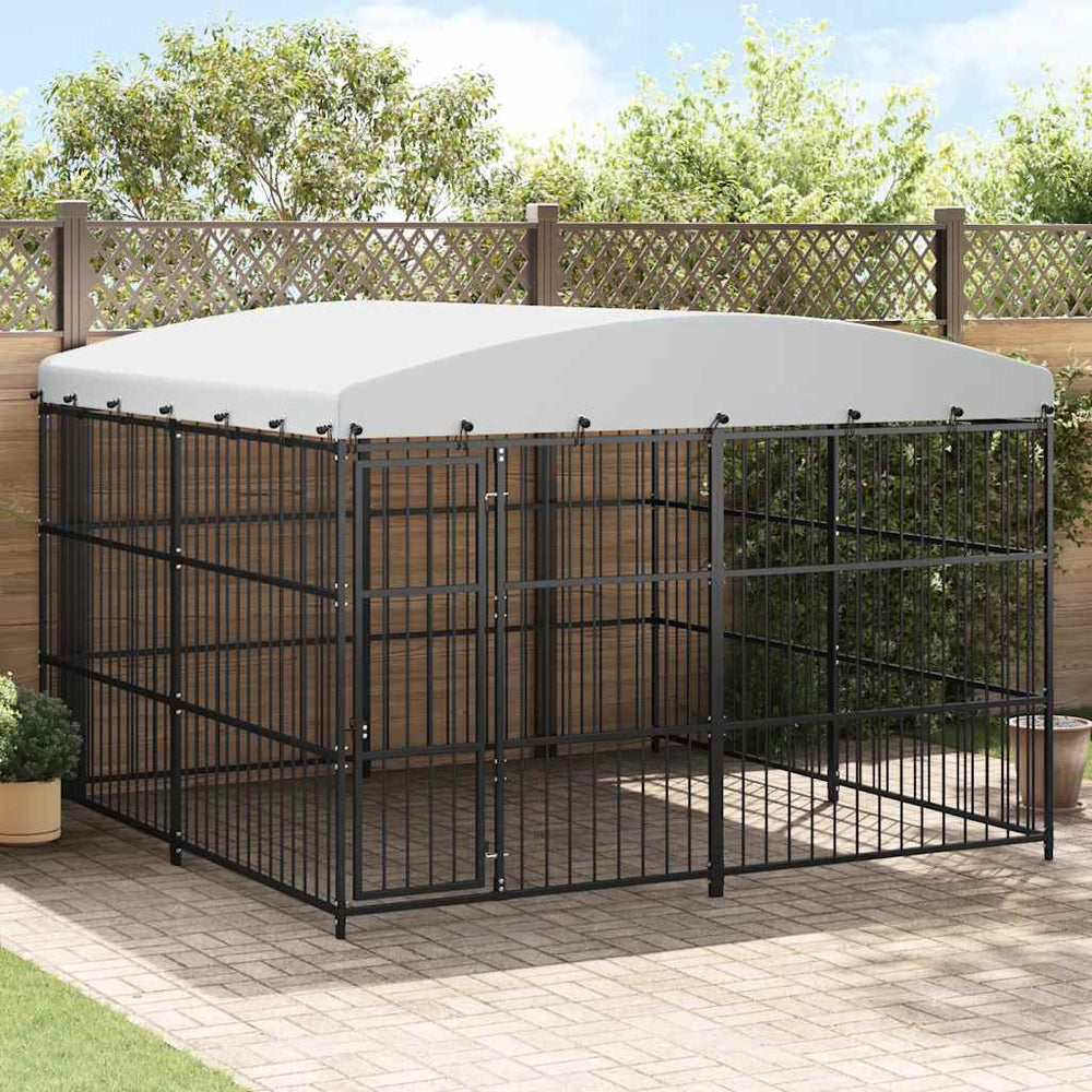 vidaXL Outdoor Dog Kennel with Roof 300x300x210 cm