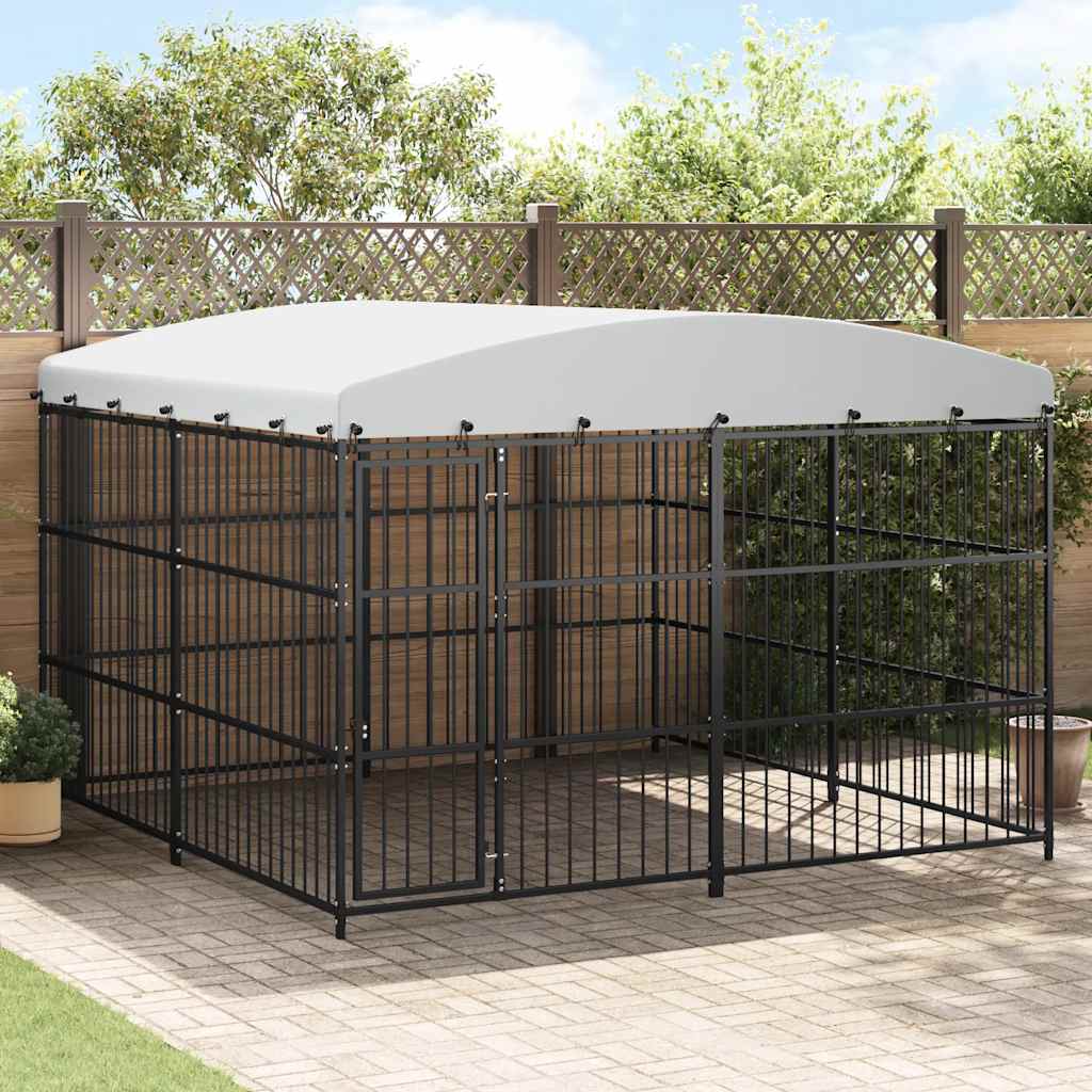 vidaXL Outdoor Dog Kennel with Roof 300x300x210 cm