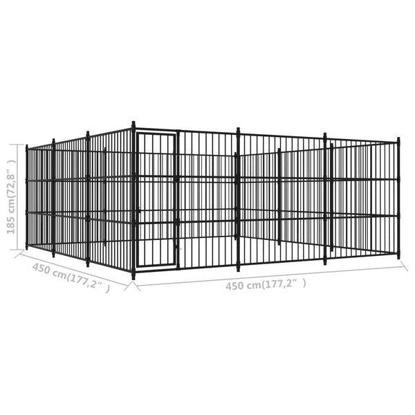 vidaXL Outdoor Dog Kennel 450x450x185 cm