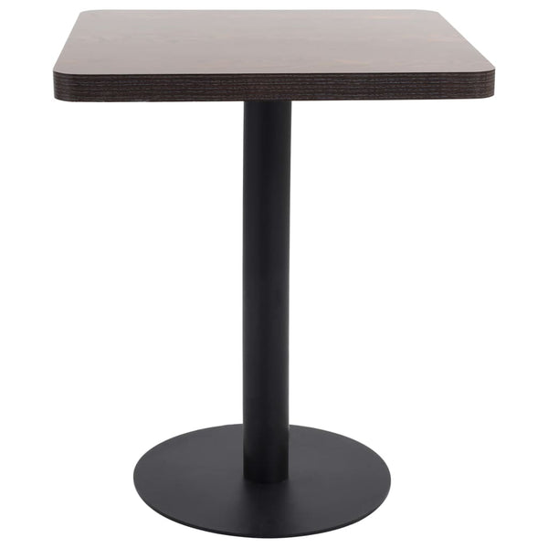 vidaXL Bistro Table Dark Brown 60x60 cm MDF