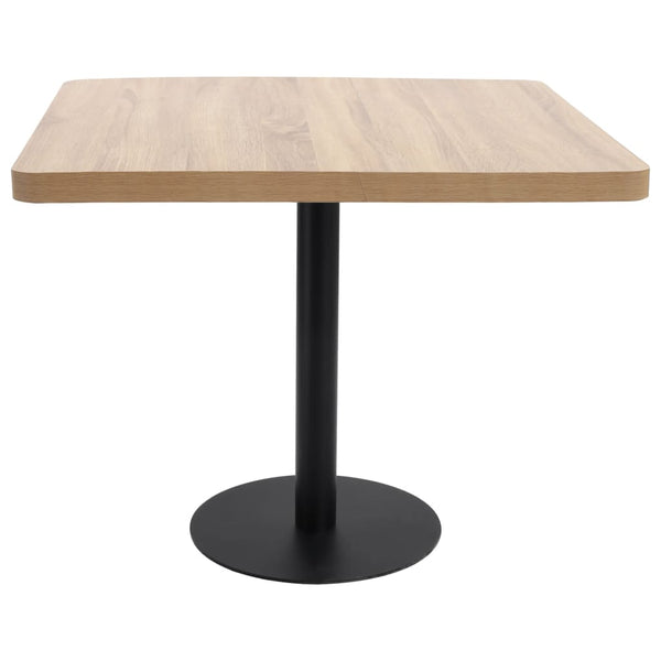 vidaXL Bistro Table Light Brown 80x80 cm MDF