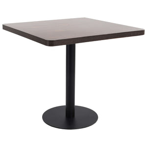 vidaXL Bistro Table Dark Brown 80x80 cm MDF
