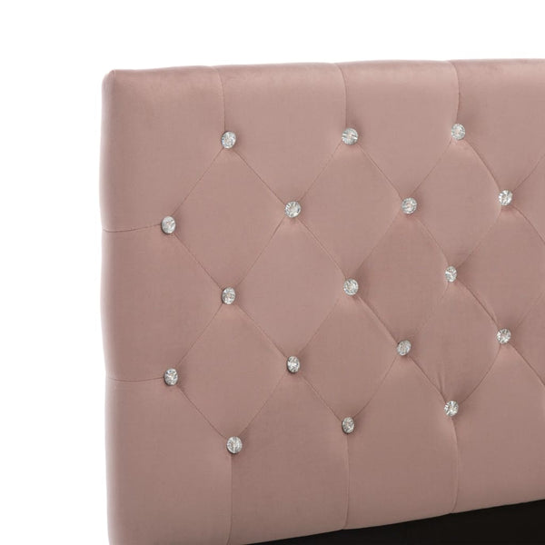 vidaXL Bed Frame Pink Velvet 160x200 cm