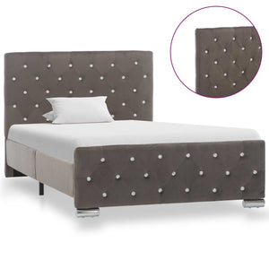 vidaXL Bed Frame Grey Velvet 100x200 cm