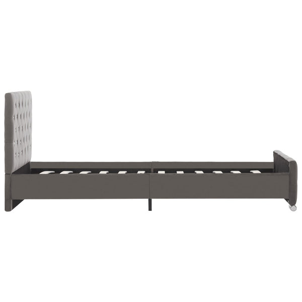 vidaXL Bed Frame Grey Velvet 100x200 cm