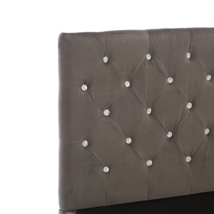 vidaXL Bed Frame Grey Velvet 100x200 cm