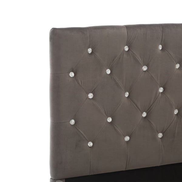 vidaXL Bed Frame Grey Velvet 100x200 cm