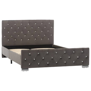 vidaXL Bed Frame Grey Velvet 120x200 cm