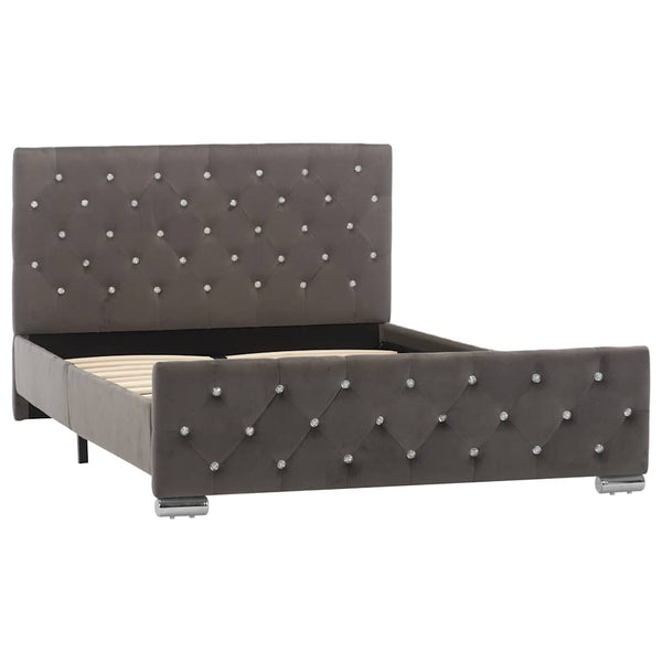 vidaXL Bed Frame Grey Velvet 120x200 cm