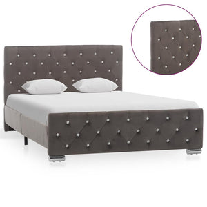 vidaXL Bed Frame Grey Velvet 120x200 cm