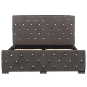 vidaXL Bed Frame Grey Velvet 120x200 cm