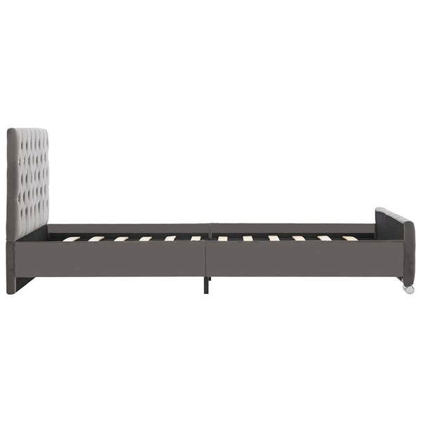 vidaXL Bed Frame Grey Velvet 120x200 cm