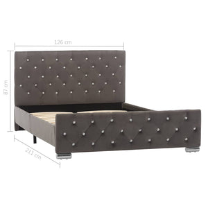 vidaXL Bed Frame Grey Velvet 120x200 cm