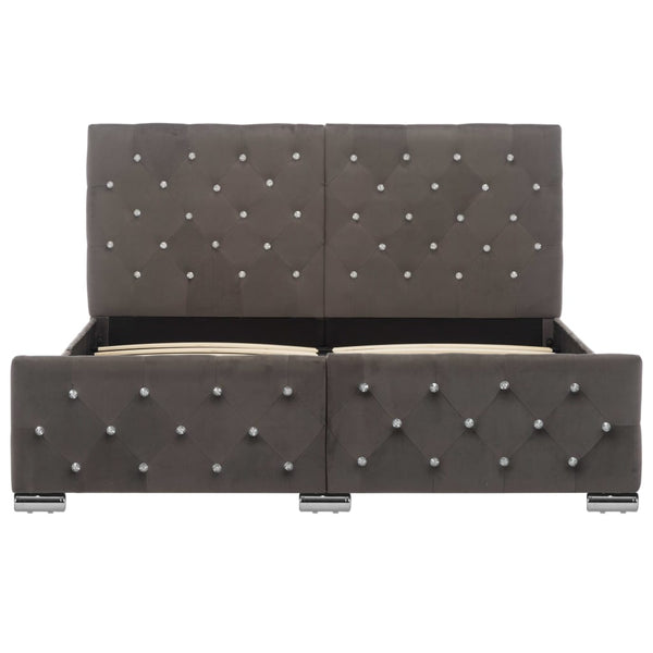 vidaXL Bed Frame Grey Velvet 140x200 cm