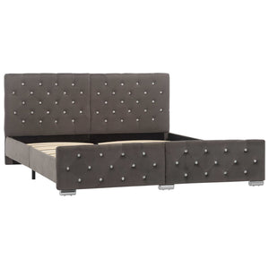 vidaXL Bed Frame Grey Velvet 160x200 cm