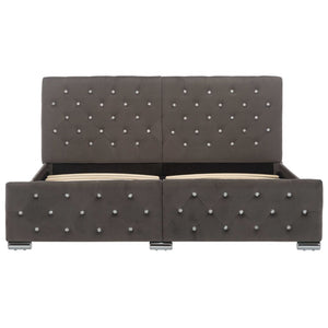 vidaXL Bed Frame Grey Velvet 160x200 cm