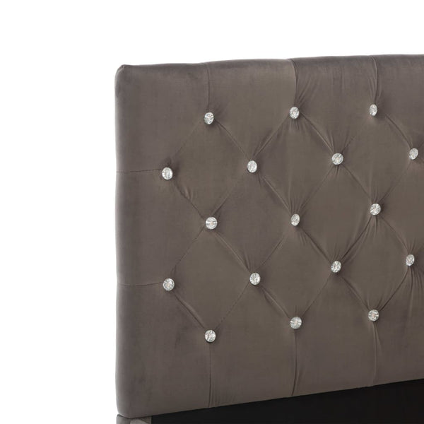 vidaXL Bed Frame Grey Velvet 160x200 cm