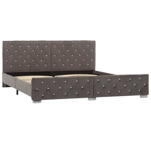 vidaXL Bed Frame Grey Velvet 180x200 cm