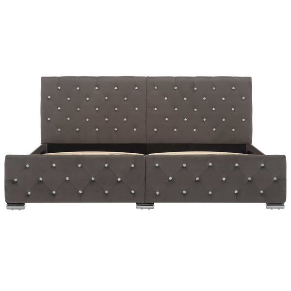 vidaXL Bed Frame Grey Velvet 180x200 cm