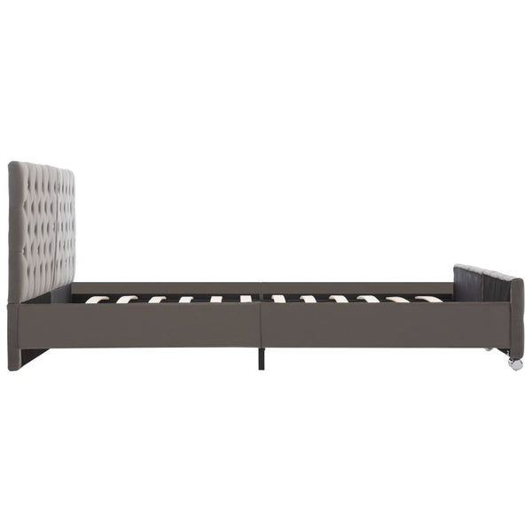 vidaXL Bed Frame Grey Velvet 180x200 cm