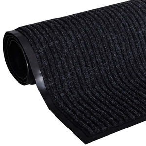 vidaXL Doormat Black 117x220 cm PVC