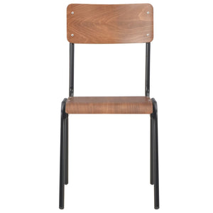 vidaXL Dining Chairs 6 pcs Brown Plywood