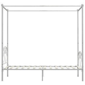 vidaXL Canopy Bed Frame White Metal 100 x 200 cm