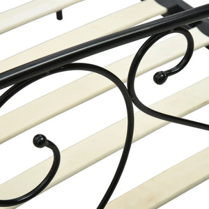 vidaXL Four-Poster Bed Frame Black Metal 140 x 200 cm