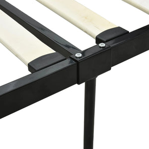 vidaXL Four-Poster Bed Frame Black Metal 140 x 200 cm
