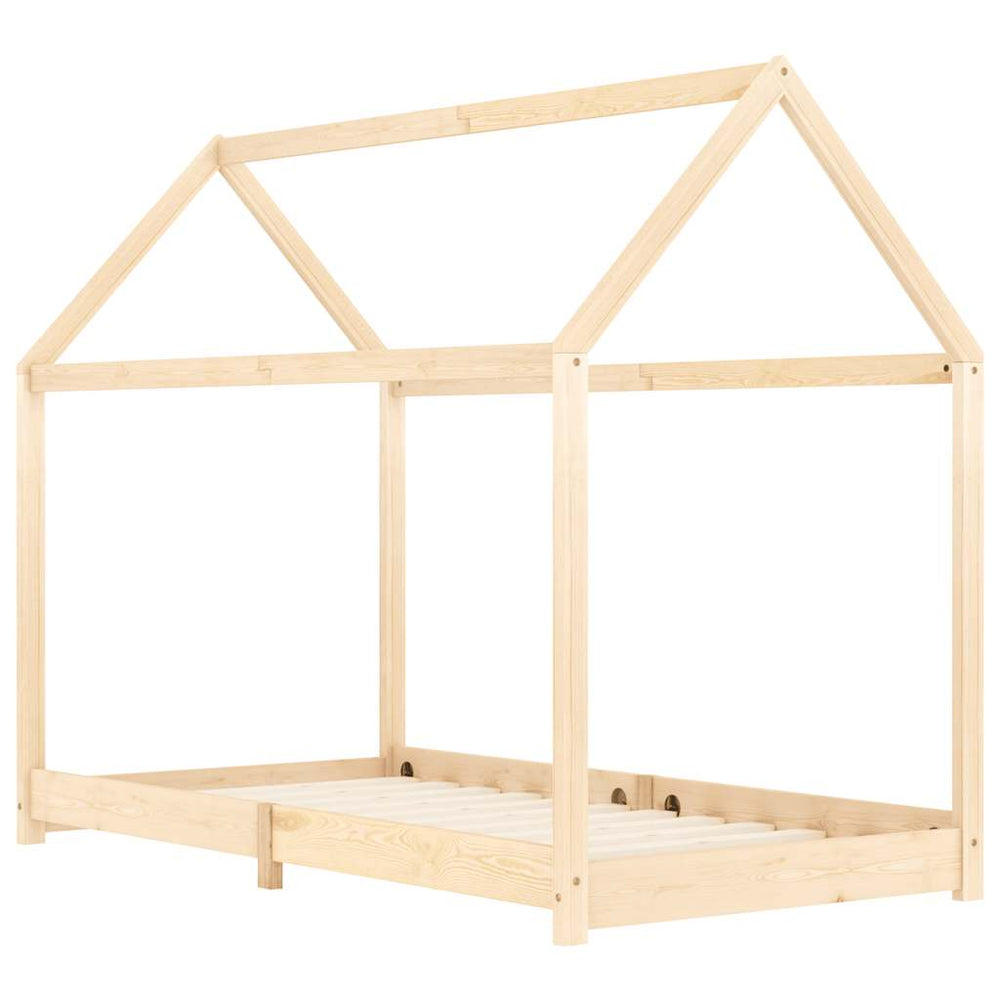 vidaXL Kids Bed Frame Solid Pine Wood 90 x 200 cm