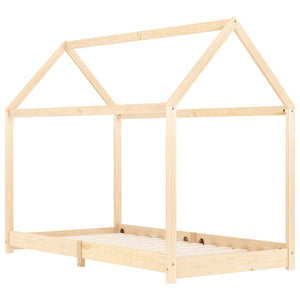 vidaXL Kids Bed Frame Solid Pine Wood 90 x 200 cm