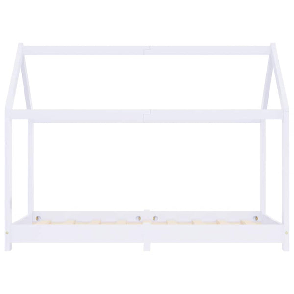 vidaXL Kids Bed Frame White Solid Pine Wood 70 x 140 cm
