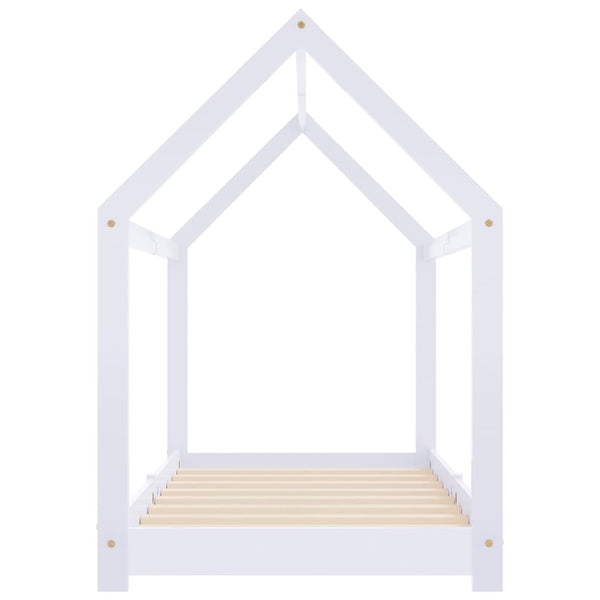 vidaXL Kids Bed Frame White Solid Pine Wood 70 x 140 cm
