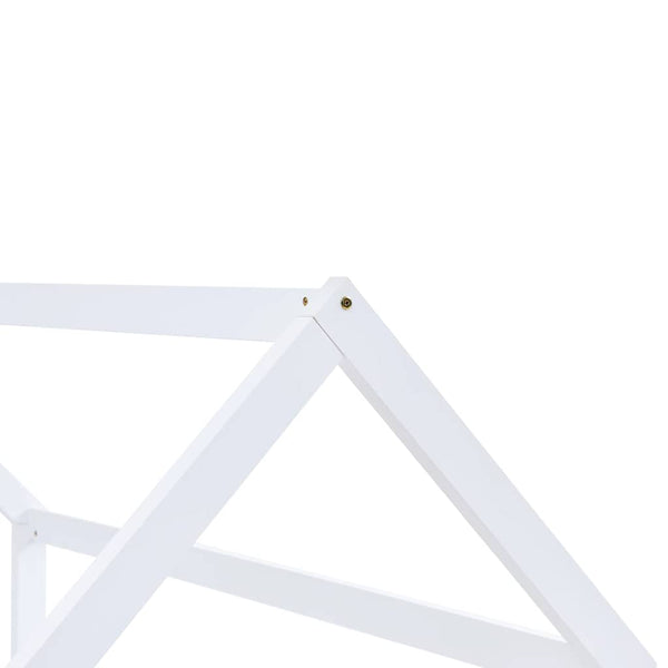 vidaXL Kids Bed Frame White Solid Pine Wood 90 x 200 cm