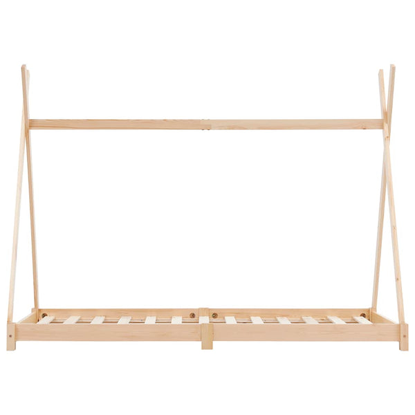 Kinder-Bettgestell Massivholz Kiefer 70 x 140 cm