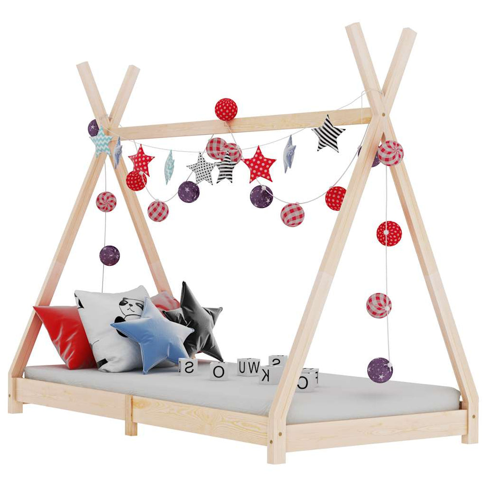 vidaXL Kids Bed Frame Solid Pine Wood 80 x 160 cm