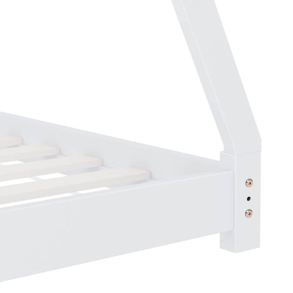 vidaXL Kids Bed Frame White Solid Pine Wood 70 x 140 cm