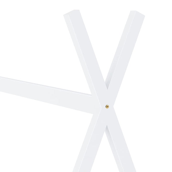 vidaXL Kids Bed Frame White Solid Pine Wood 90 x 200 cm