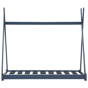 vidaXL Kids Bed Frame Grey Solid Pine Wood 70 x 140 cm