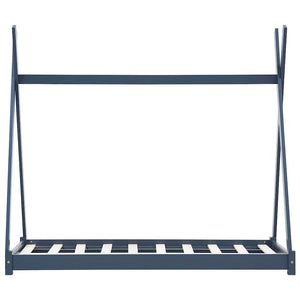 vidaXL Kids Bed Frame Gray Solid Pine Wood 80 x 160 cm